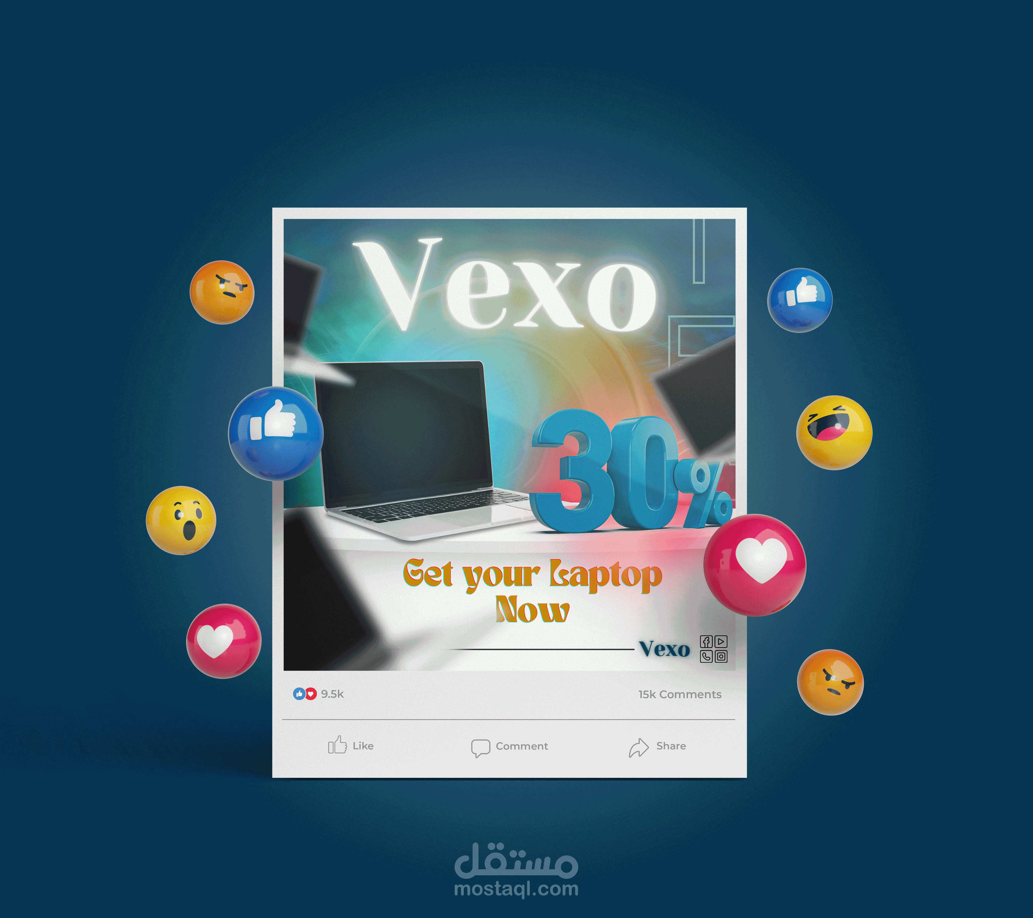 Social Media Design For "Vexo"