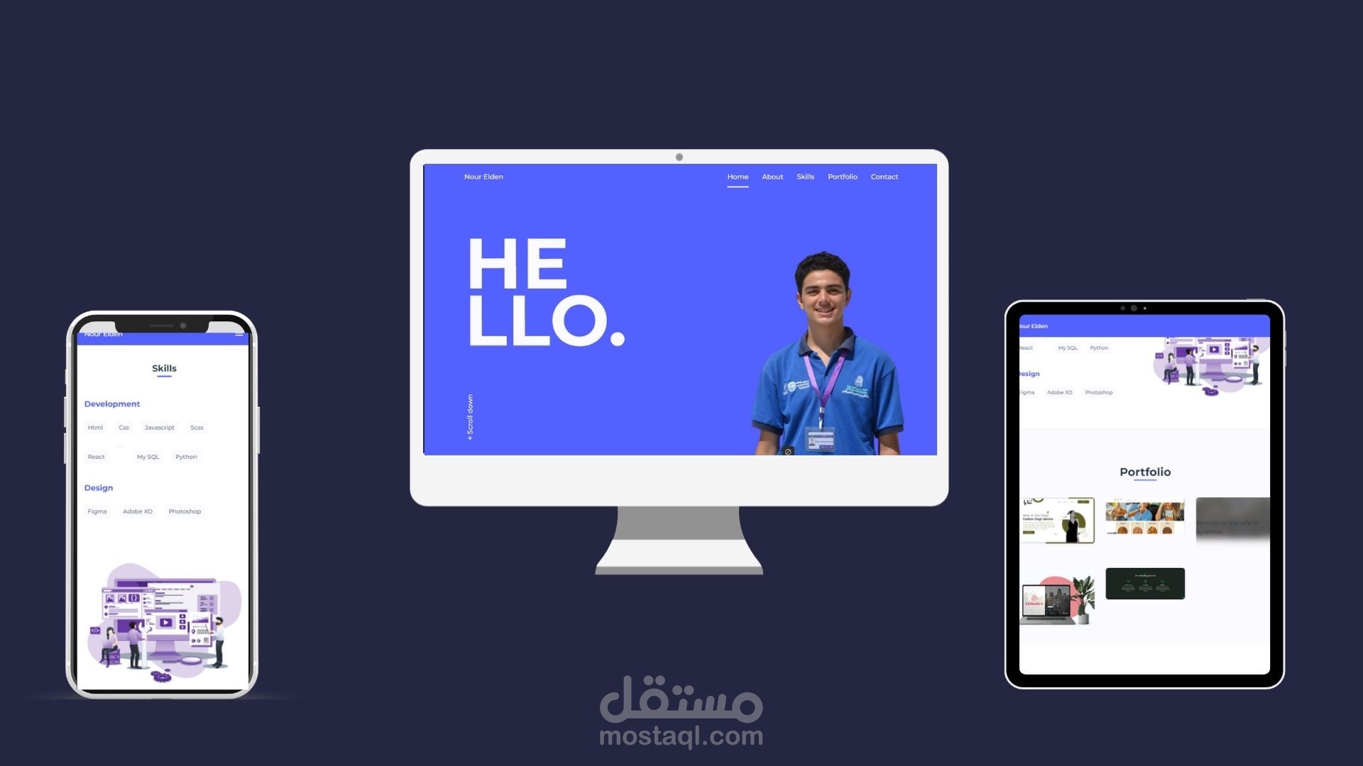 تصميم وبرمجة portofolio لعرض الاعمال