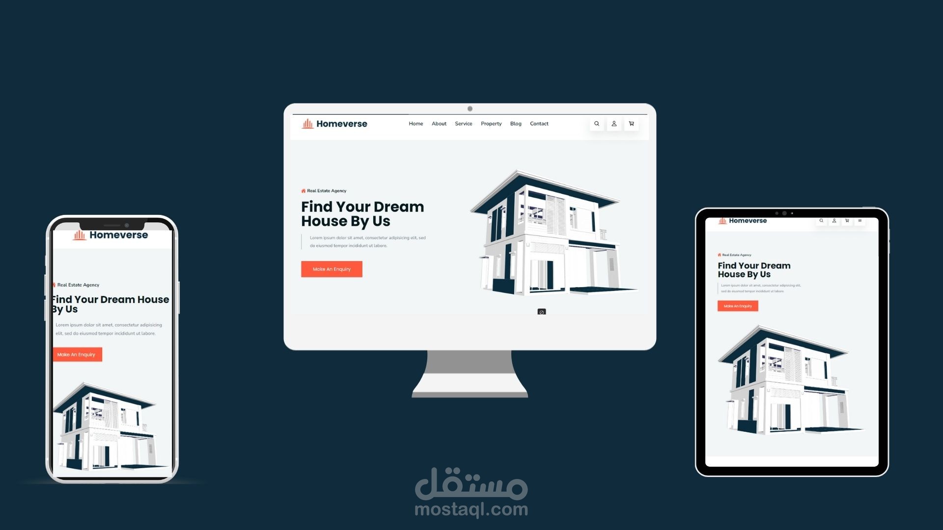 برمجة موقع لتجاره العقارات