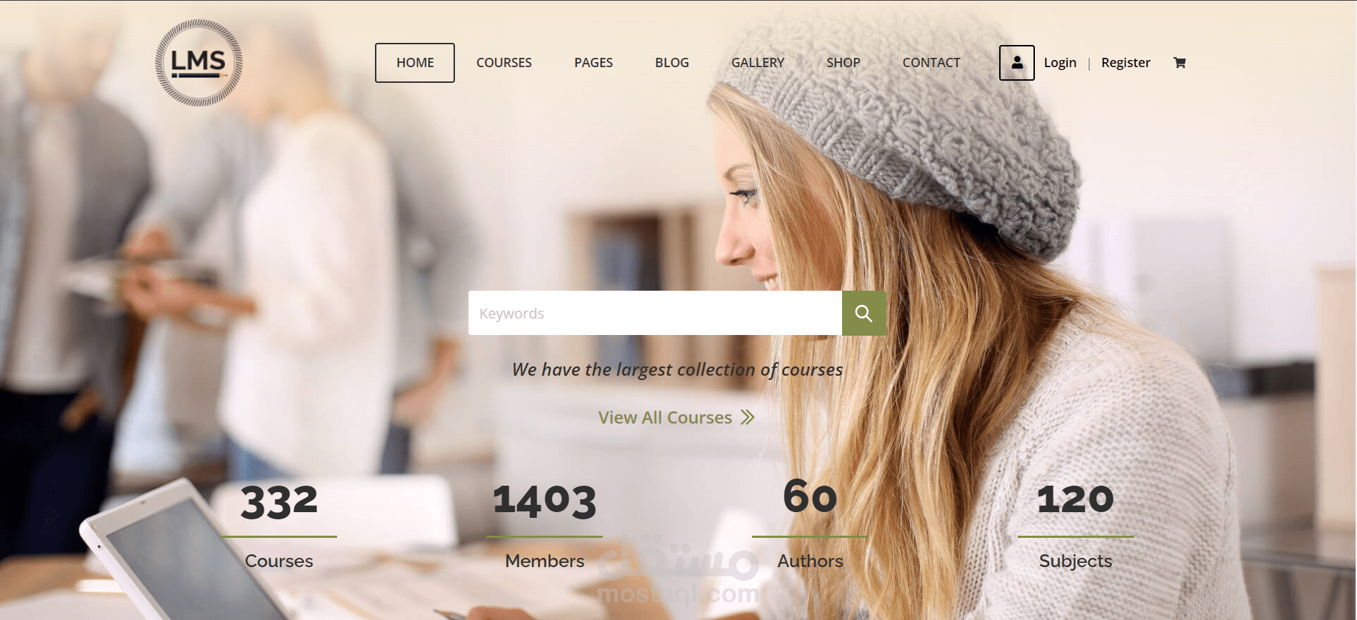 تصميم وتنفيذ  موقع learning mangement system