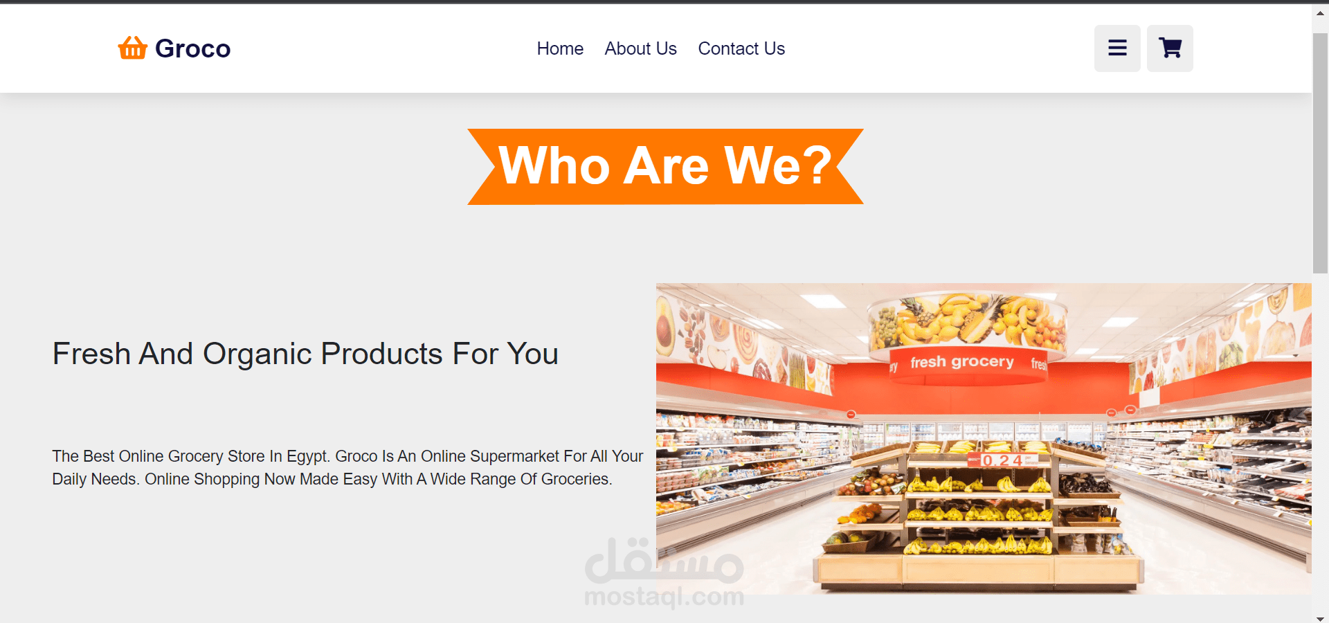 صفحتي about us , contact us خاصين بمتجر تسوق الكتروني
