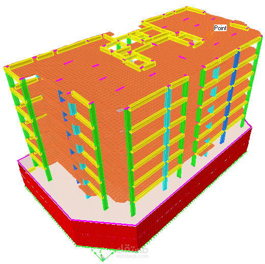 تصميم معماري وانشائي لعمارة سكنية بالمقطم بالقاهرة