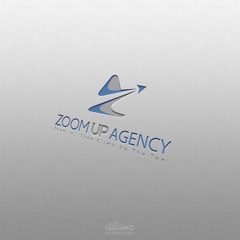 تصميم شعار لشركة زوم اب - لوجو Zoom Up