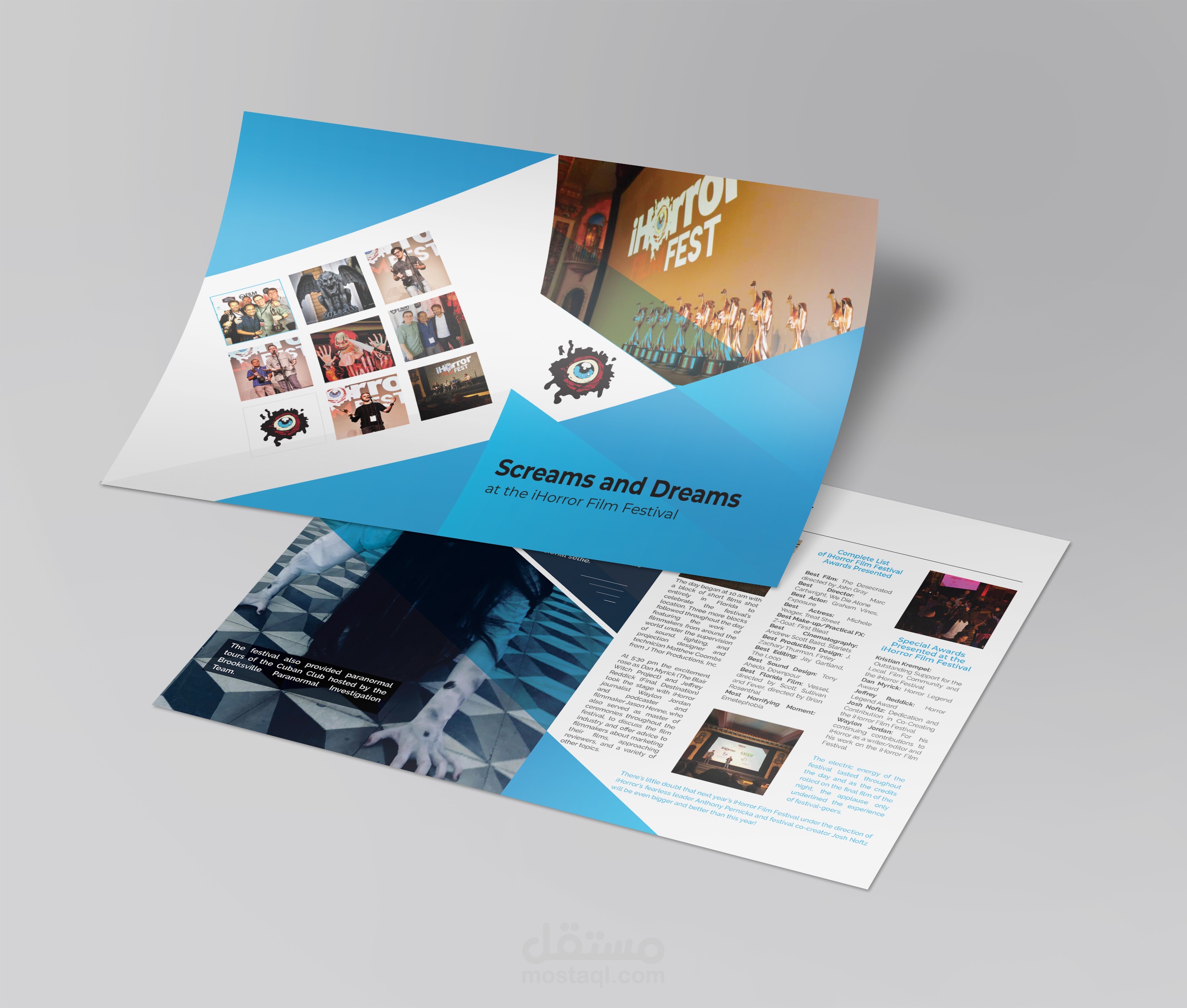 تصميم فلاير لشركة انتاج افلام رعب امريكية