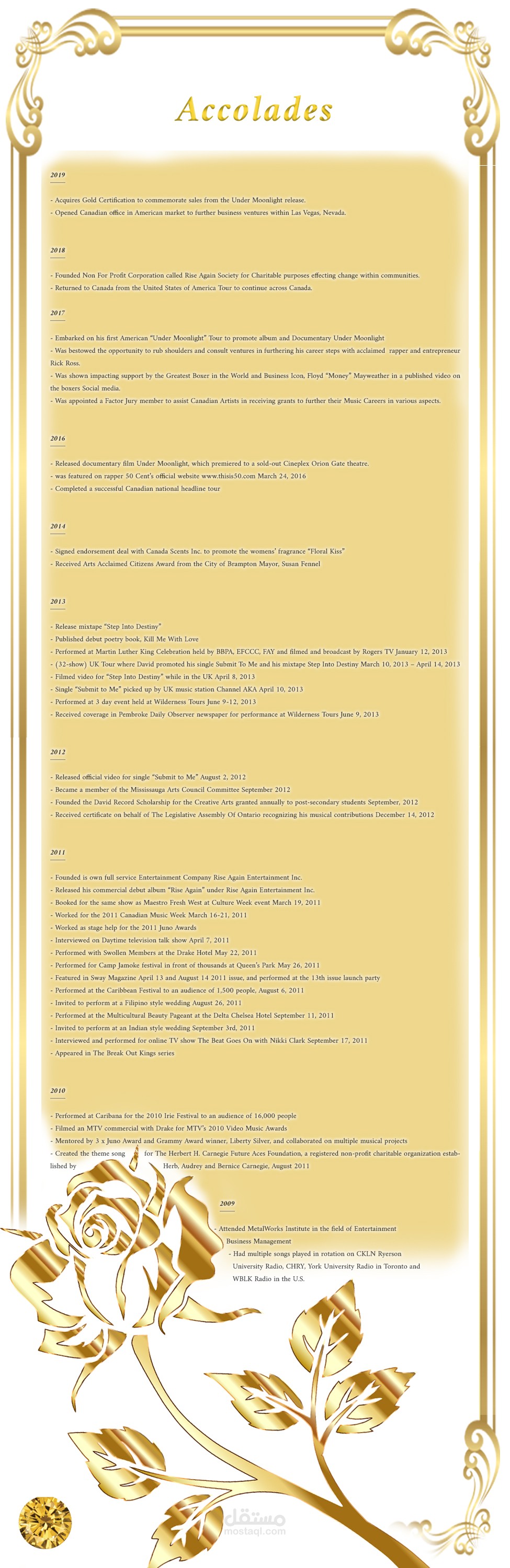 تصميم صور بطابع ملكي ذهبي لموقع ويب