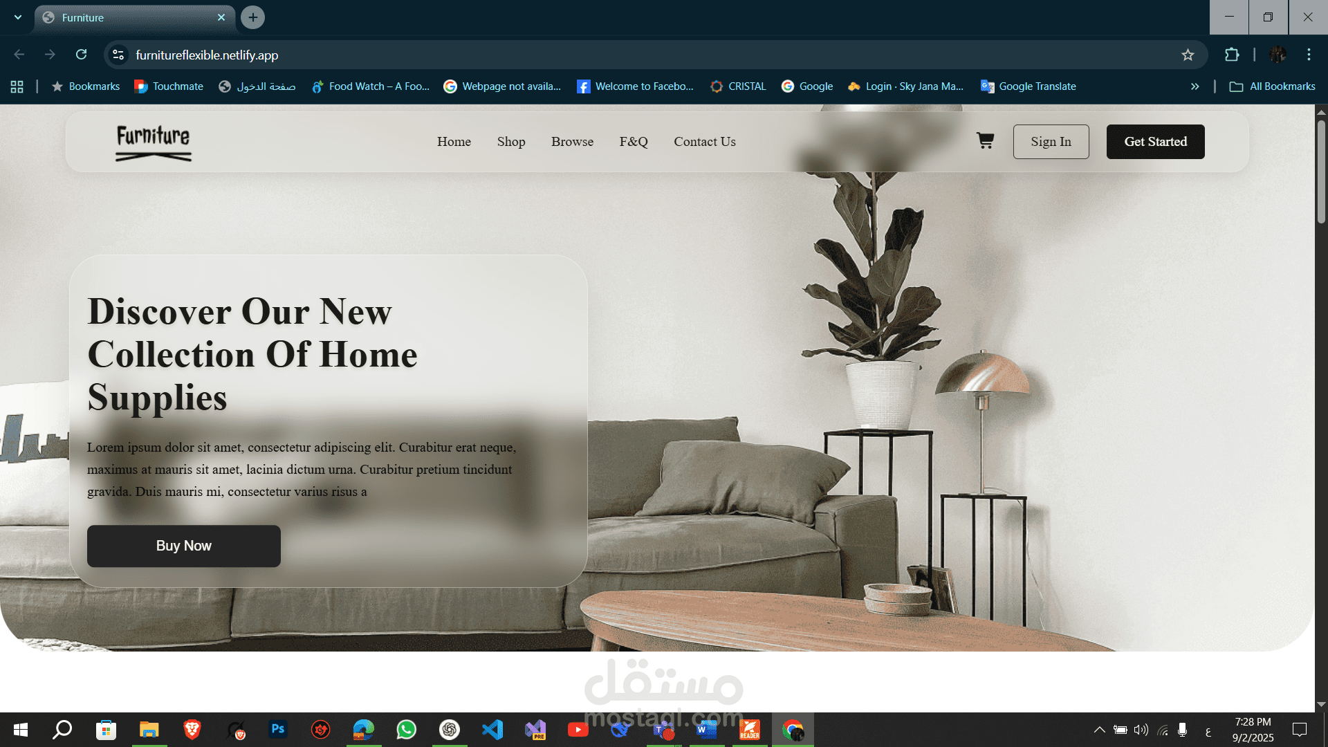 E-Commerce Website (Furniture Flexible)