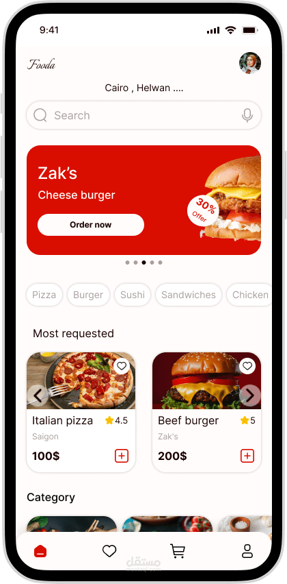 Fodaa - Food delivery app
