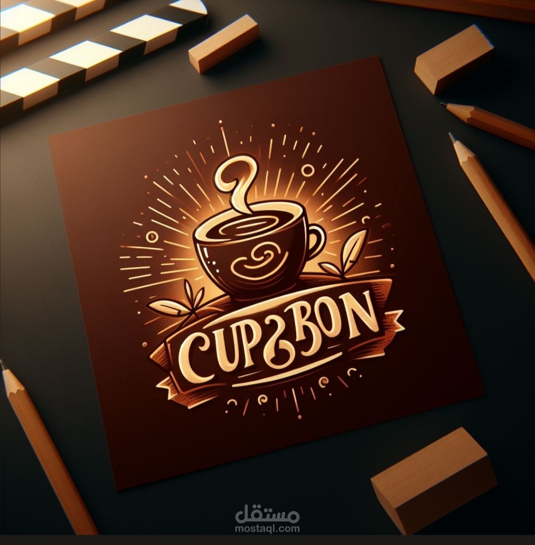 عمل تصميم شعار لمقهي