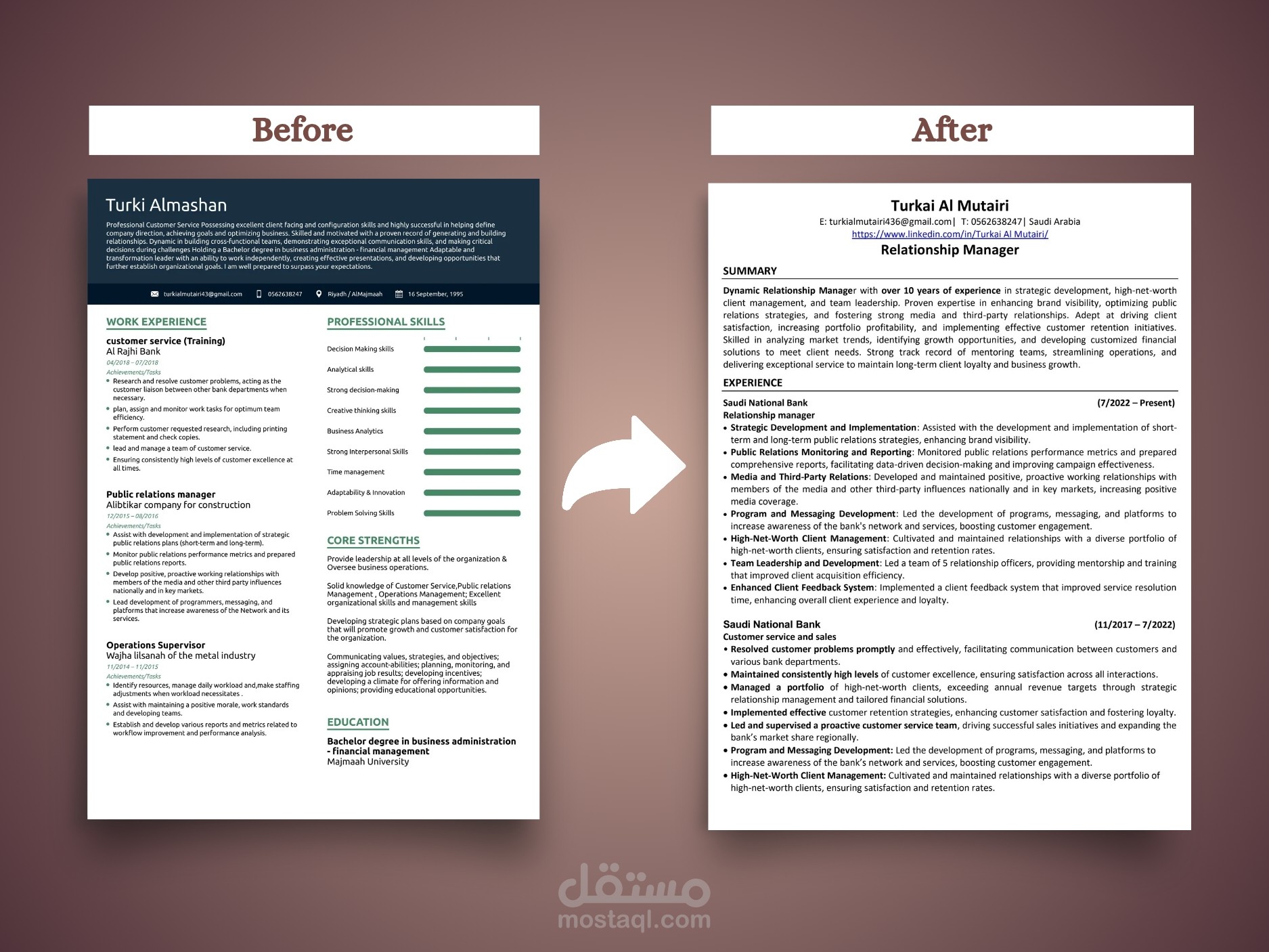 تصميم سيرة ذاتية احترافية متوافقة 100% مع نظام ATS