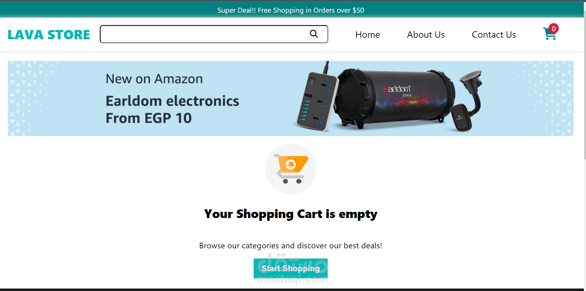 Lava Store | E-Commerce Shopping Cart