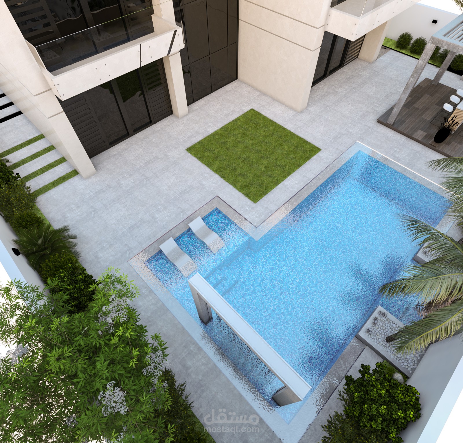 تصميم ل مبنى سكني و حديقة في دبي