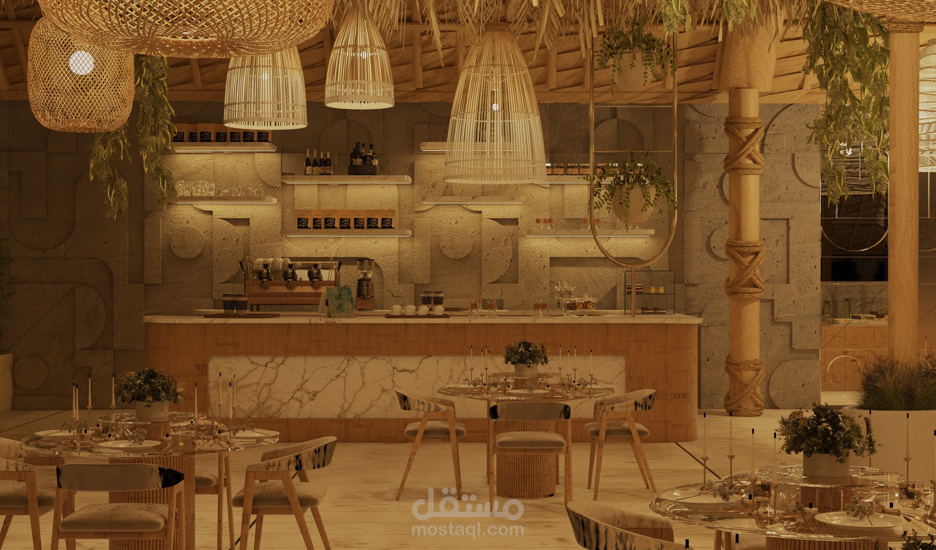 تصميم داخلي ل مطعم في زنجبار