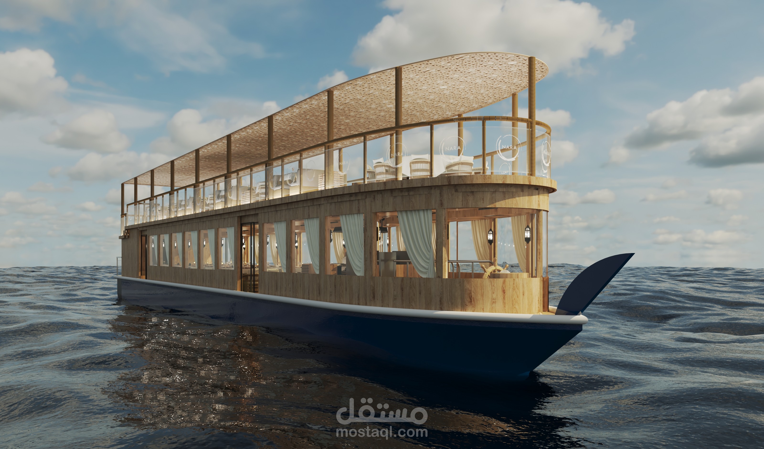 تصميمي ل مطعم في البحر في دبي