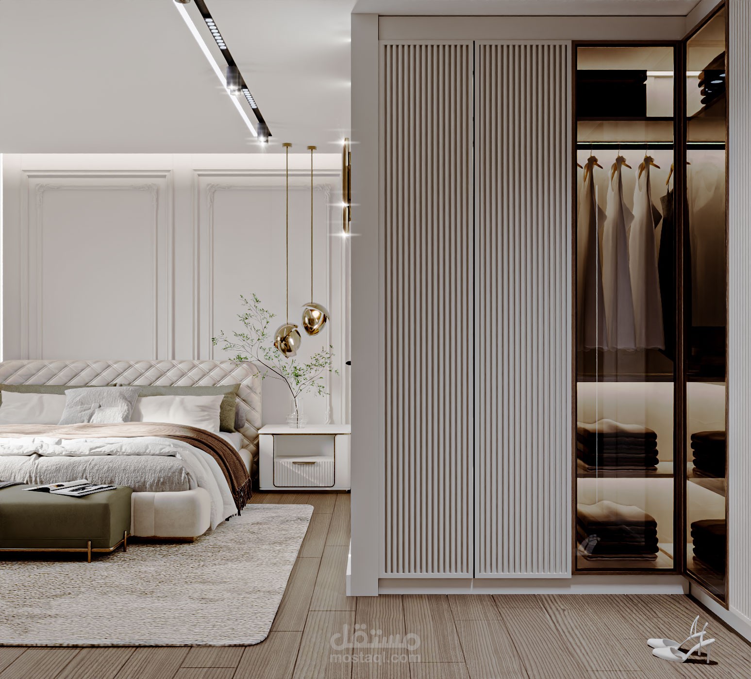 Neo Classic Master Bedroom & Bathroom Design