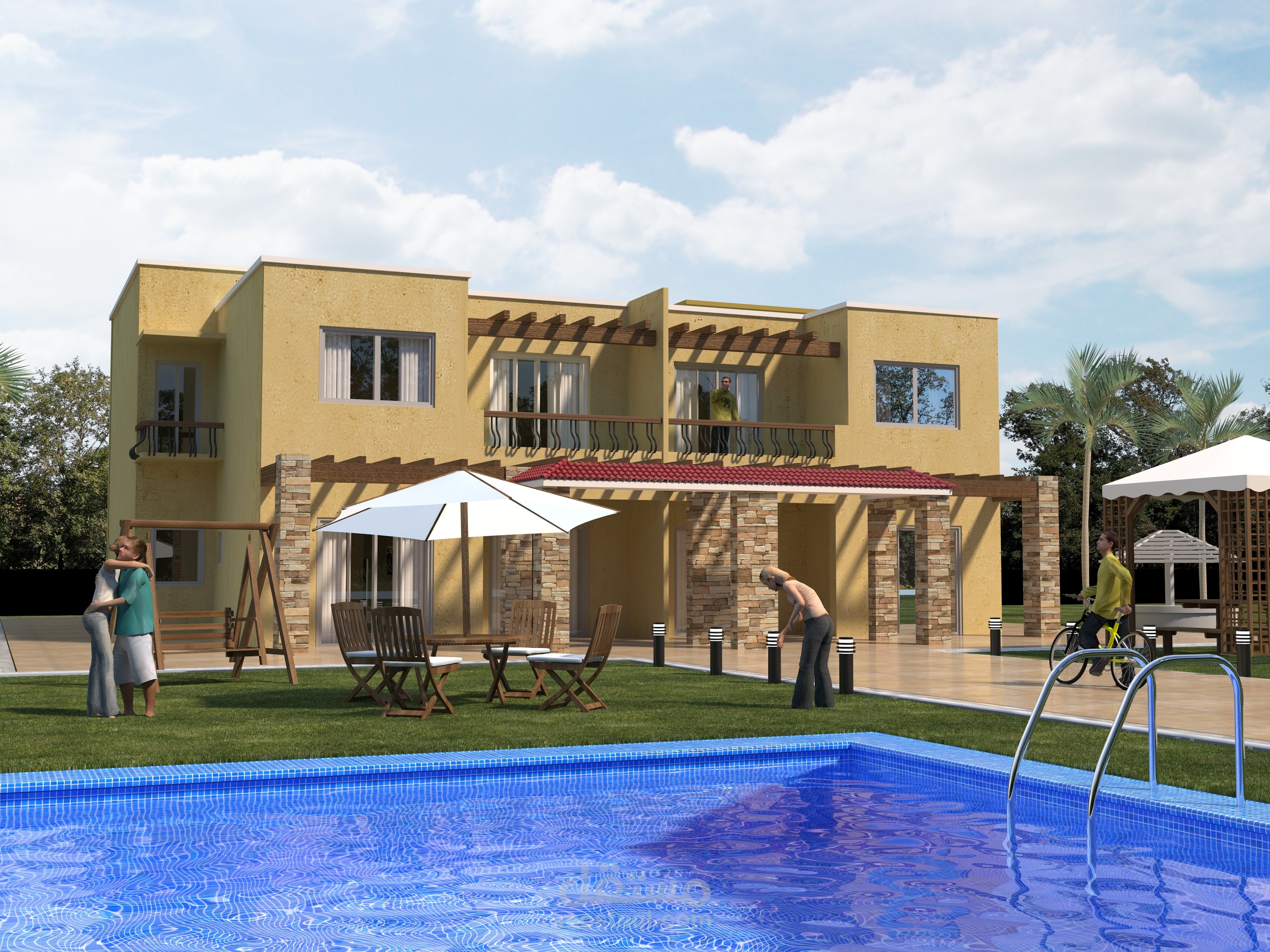 تصميم شاليه بمساحة 120متر