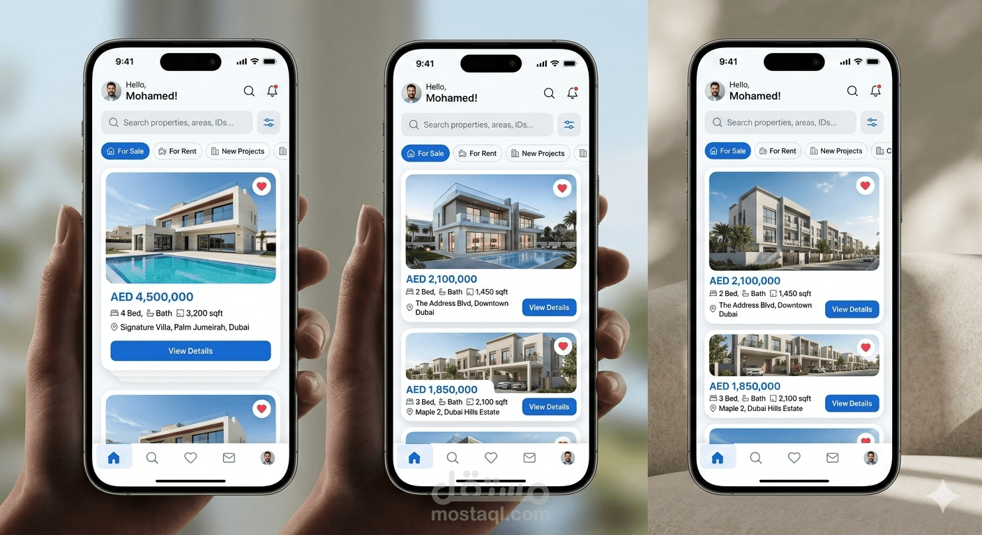 تطبيق لعرض وإدارة العقارات