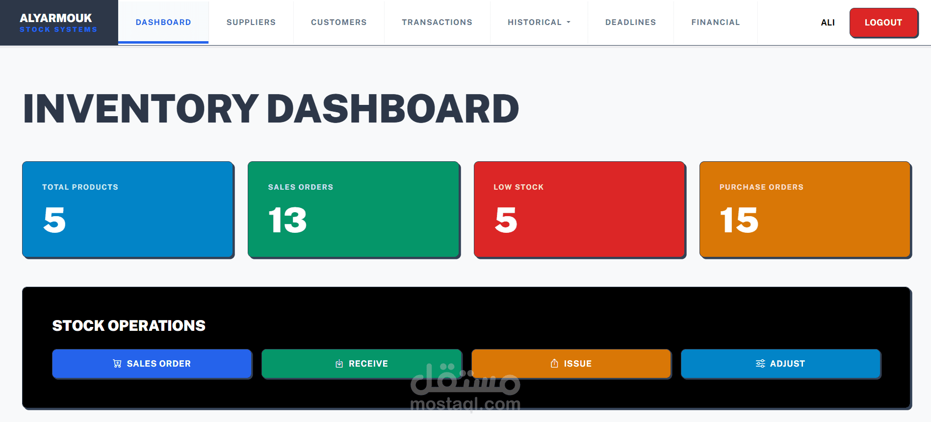 Stock Management System
