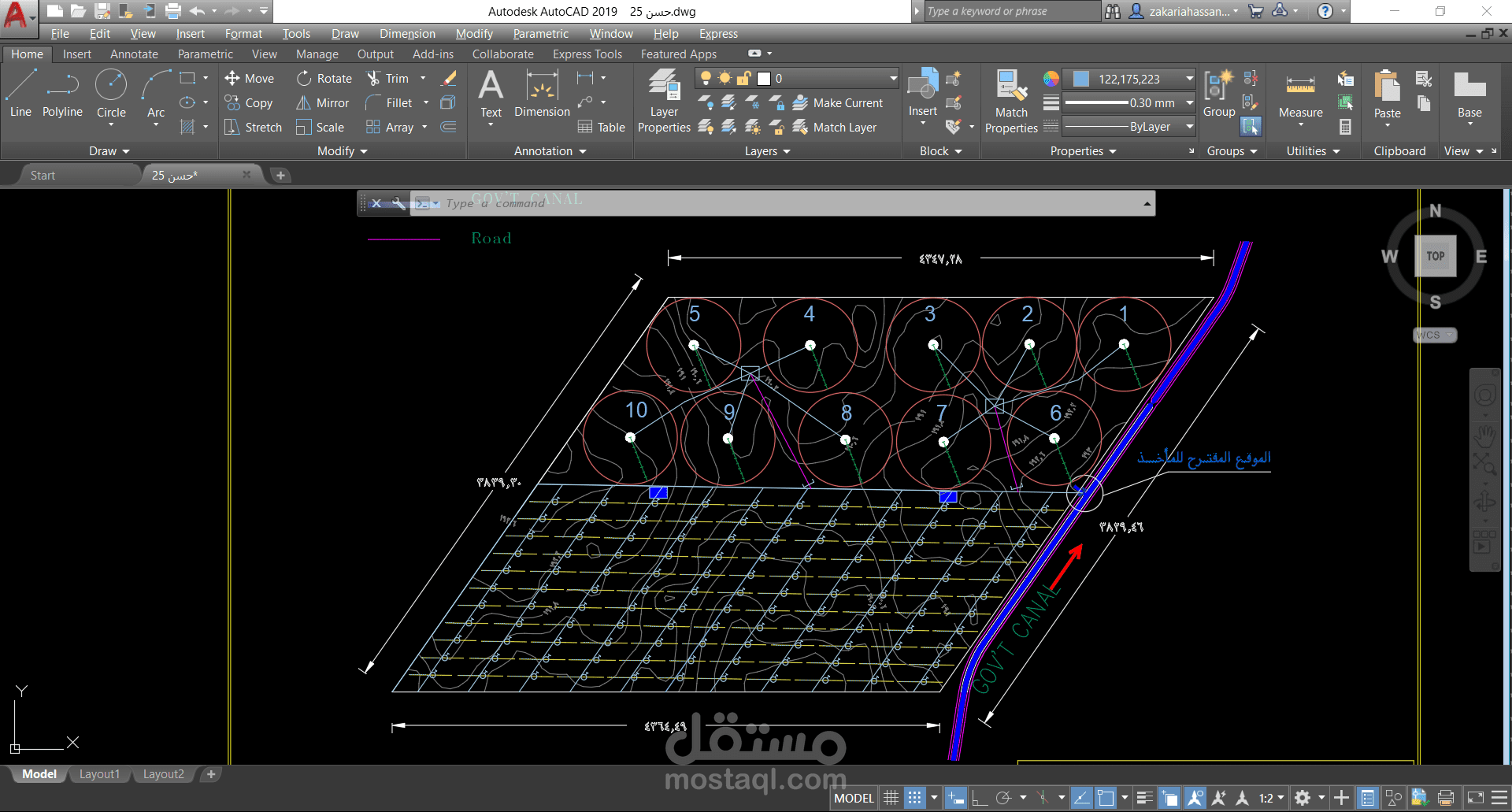تصميم لوح autocad بطريقة احترافية
