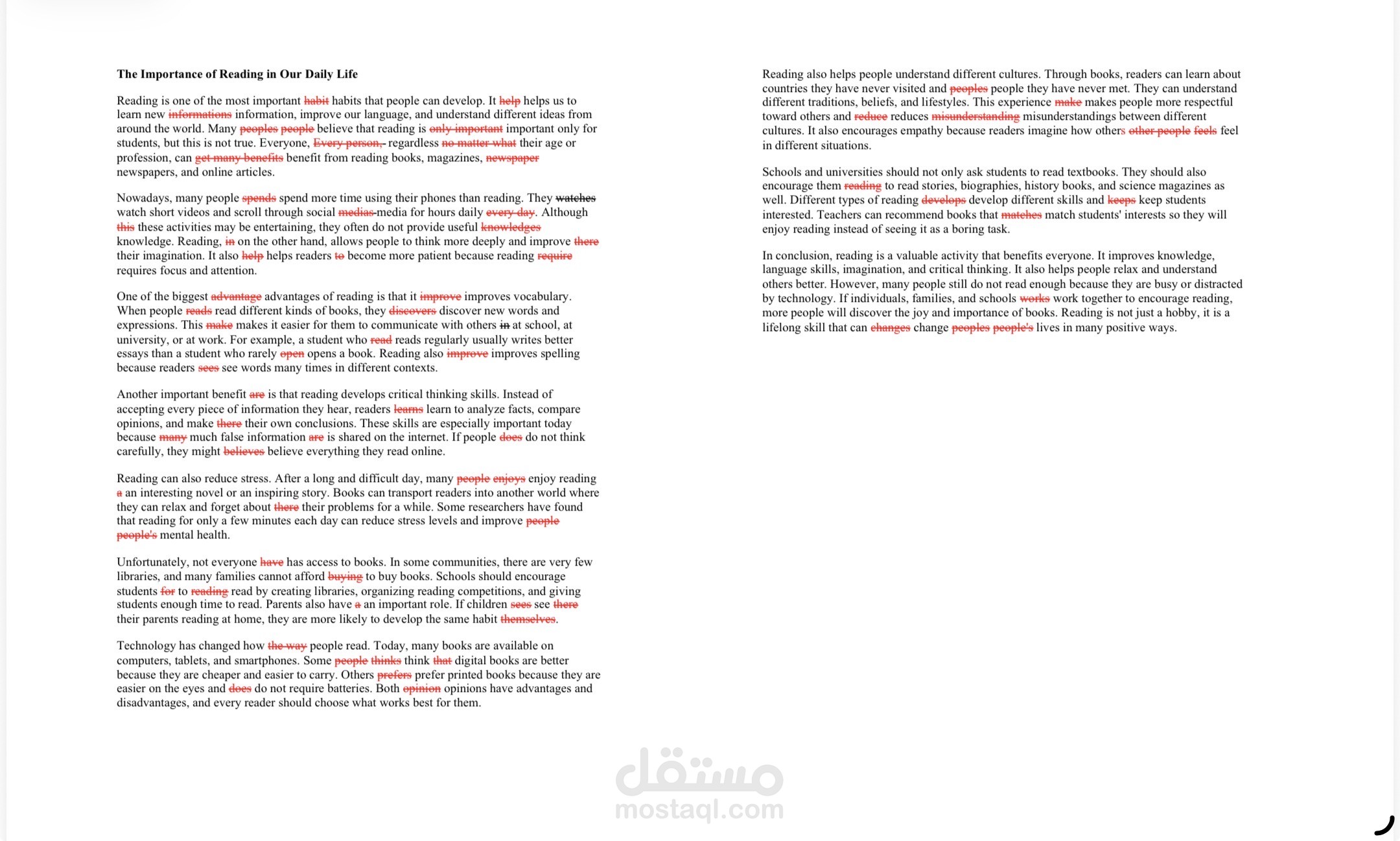 English Text Proofreading