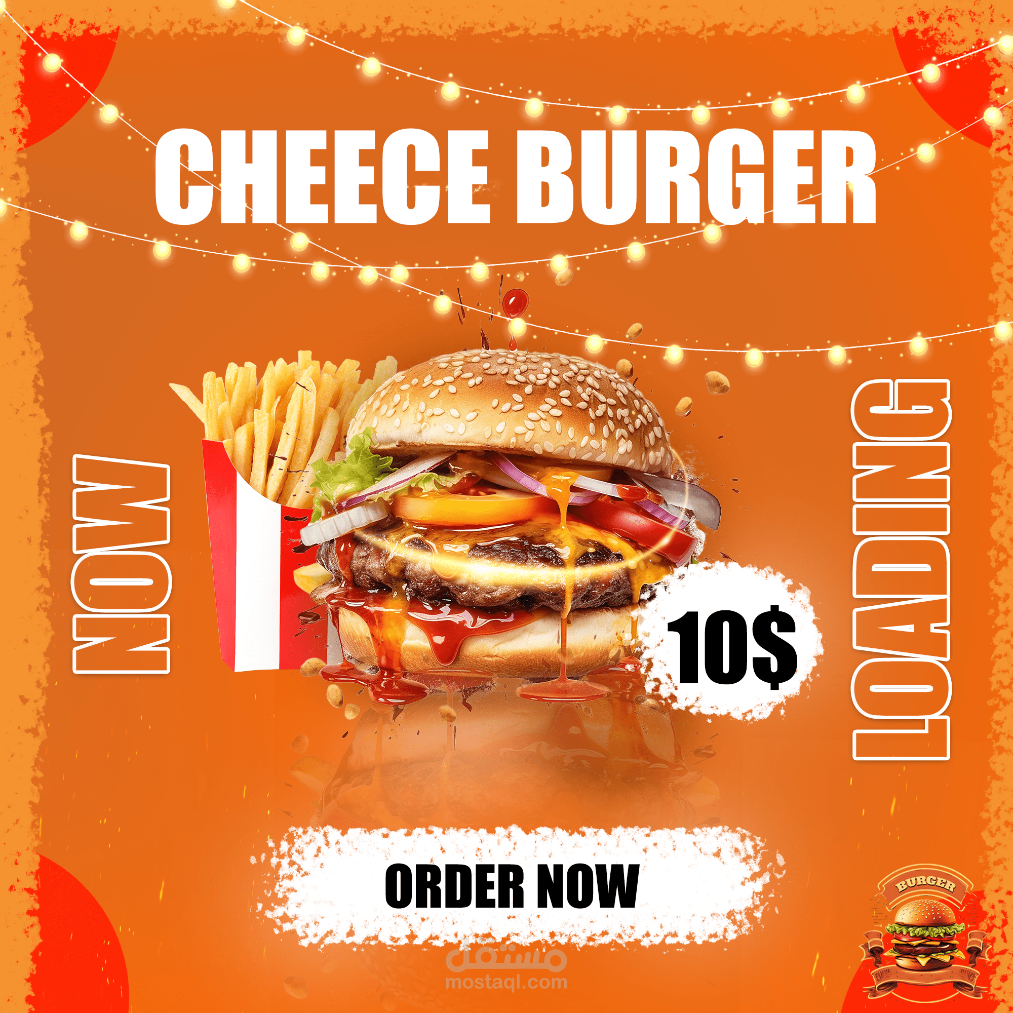 burger social media post