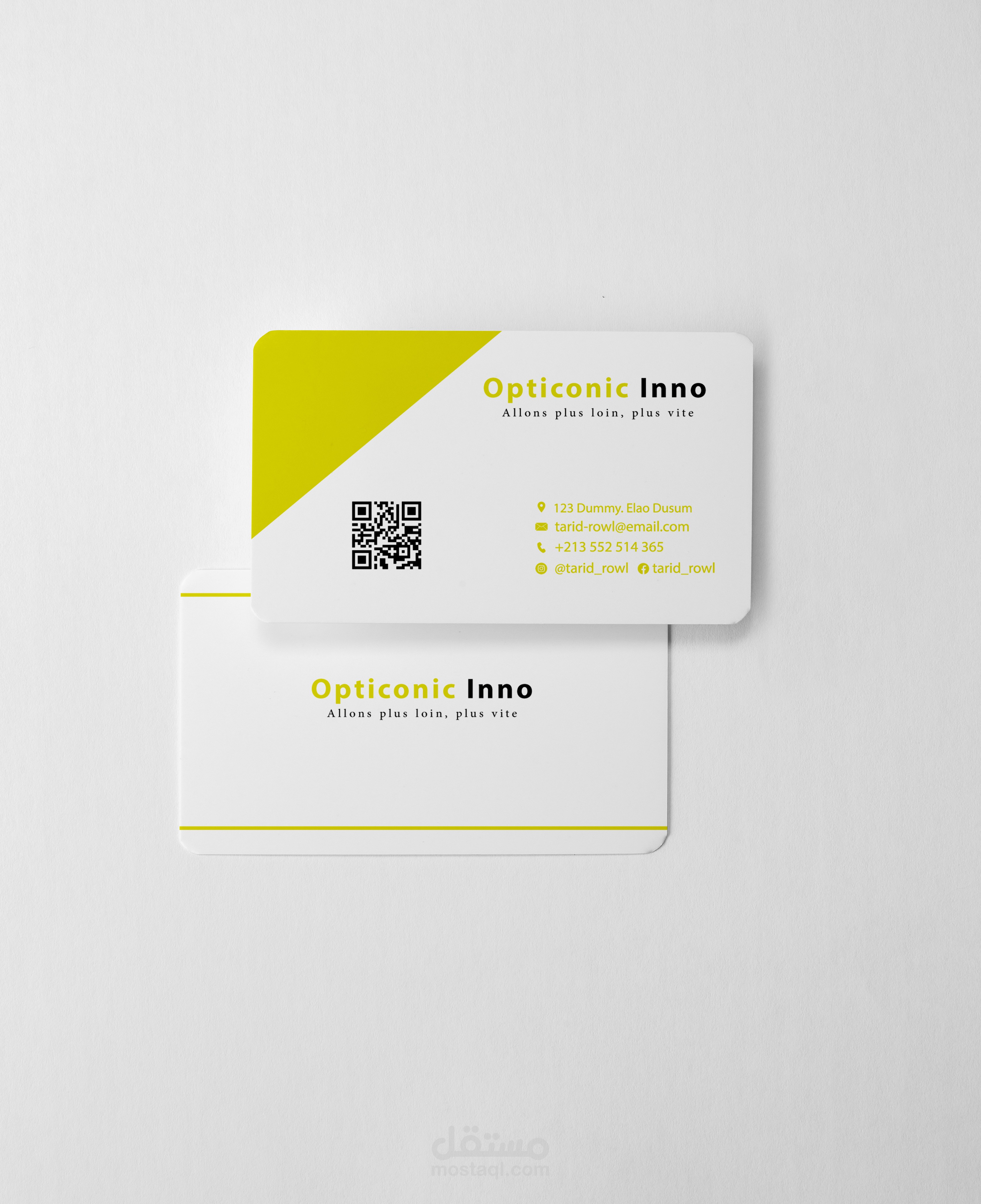 تصميم بطاقة عمل لـ [Opticonic Inno]