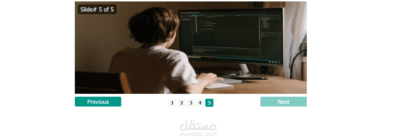 تصميم وتنفيذ سلايدر صور (Image Slider) تفاعلي باستخدام JavaScript وHTML وCSS