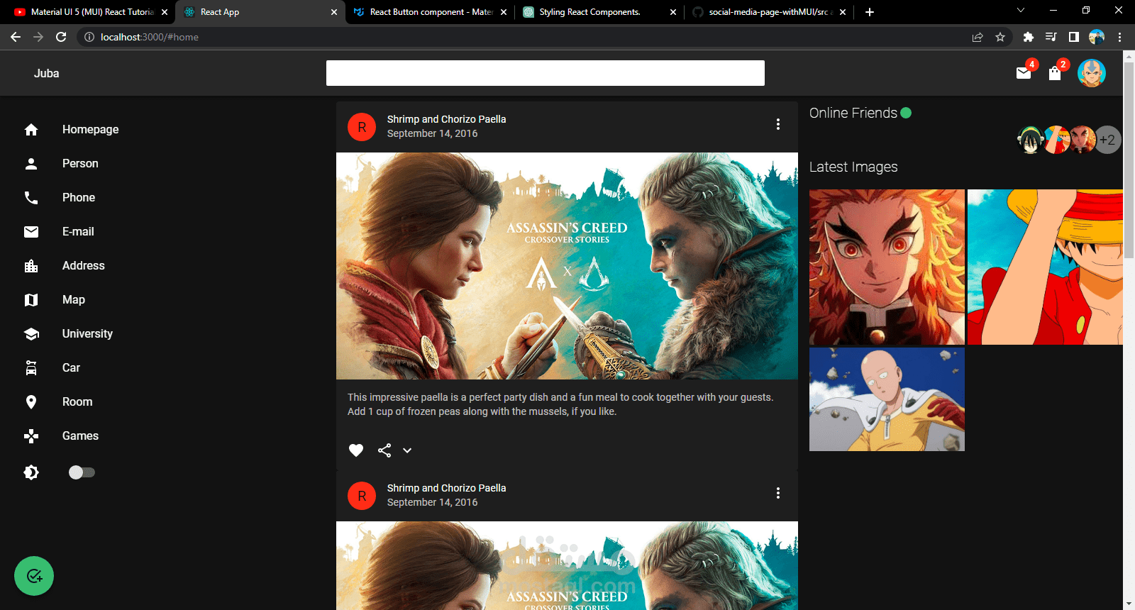 Social Media Website