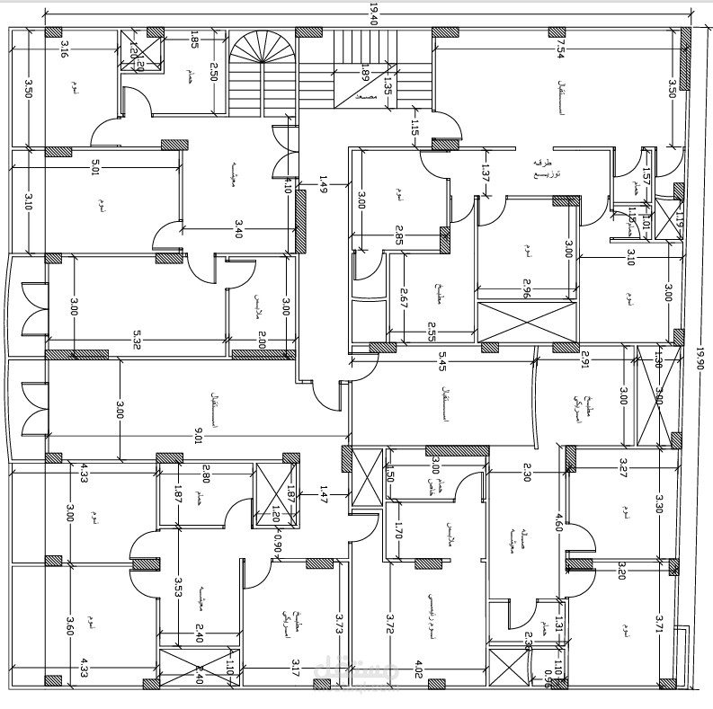 تخطيط وتصميم مبني سكني