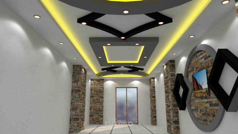 تصميم لسقف جيبسوم بورد لريسبشن