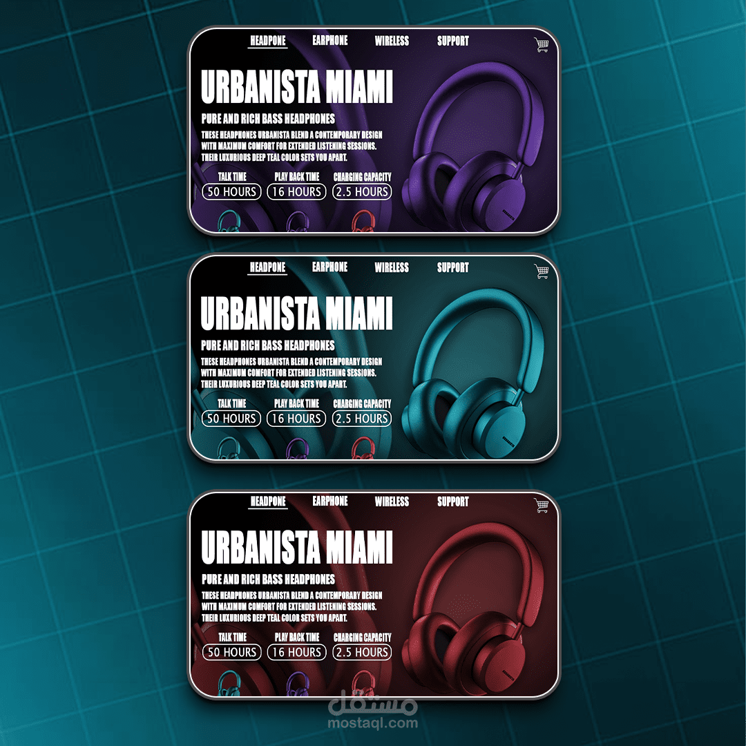 إطلاق وتصميم بنرات سماعات Urbanista Miami