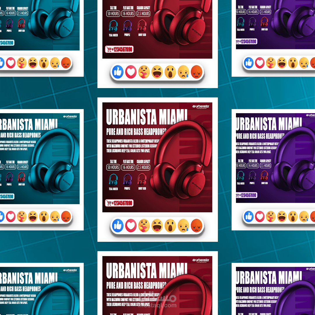 تصميم بوستات سوشل ميديا لبراند الكترونيات