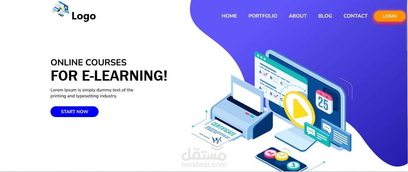 تصميم موقع ويب بالباك ايند بستخدام لغات ( Html&Css&js)