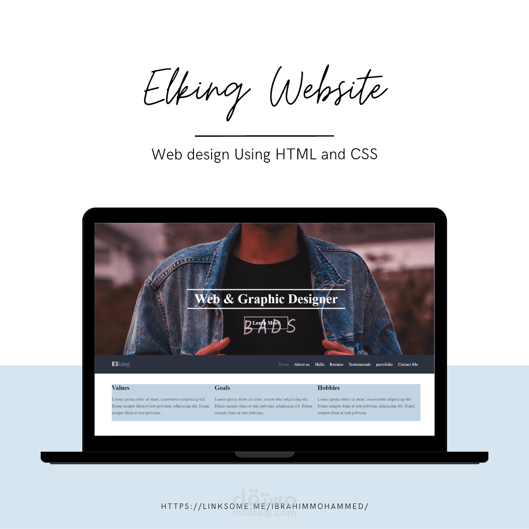 Web design Using on HTML and CSS - Template2