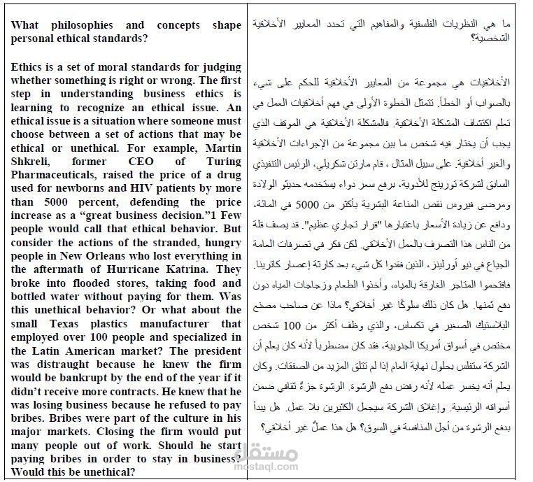 ترجمه من العربيه الى الإنجليزية