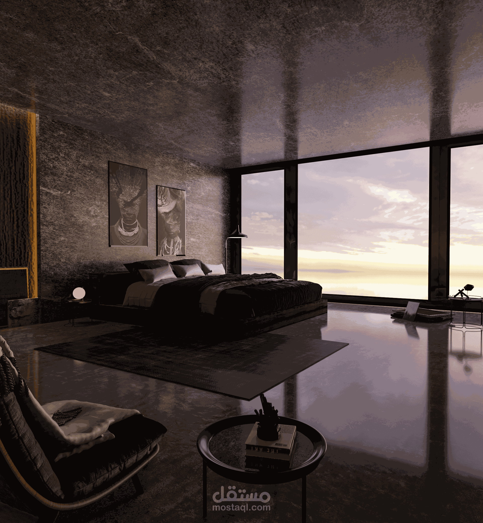 تصميم داخلي  غرفة نوم رئيسية