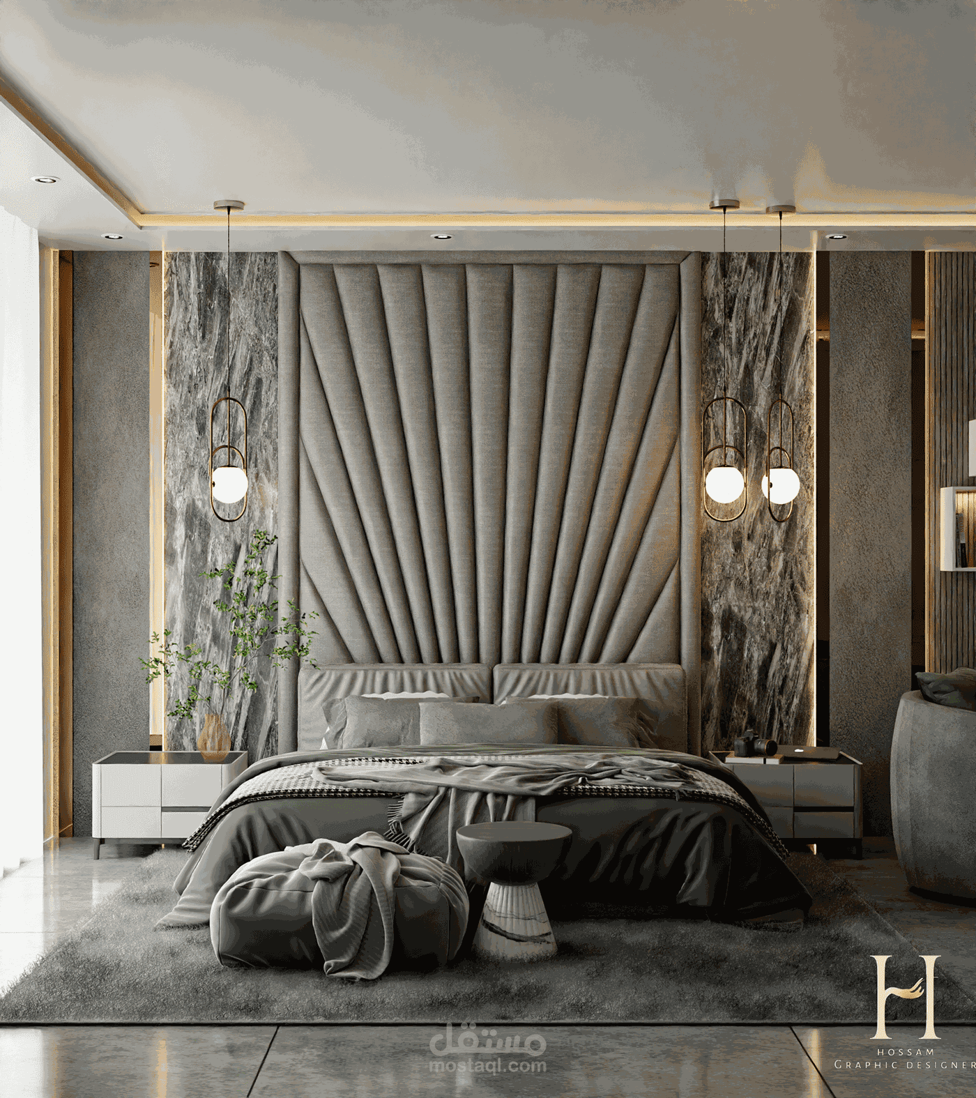 تصميم غرفة نوم رئيسية