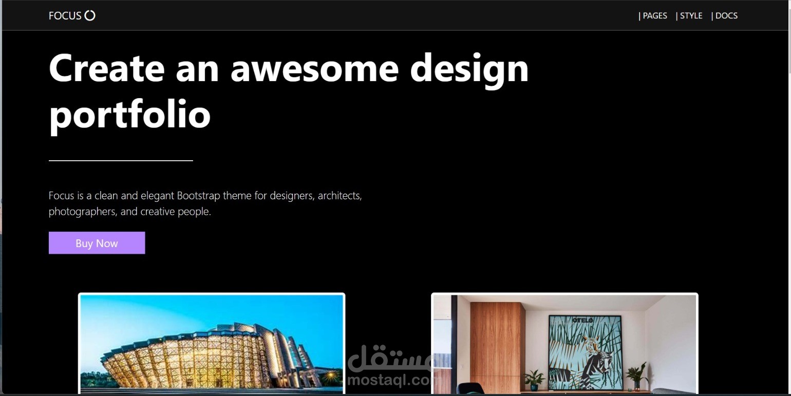 landing page