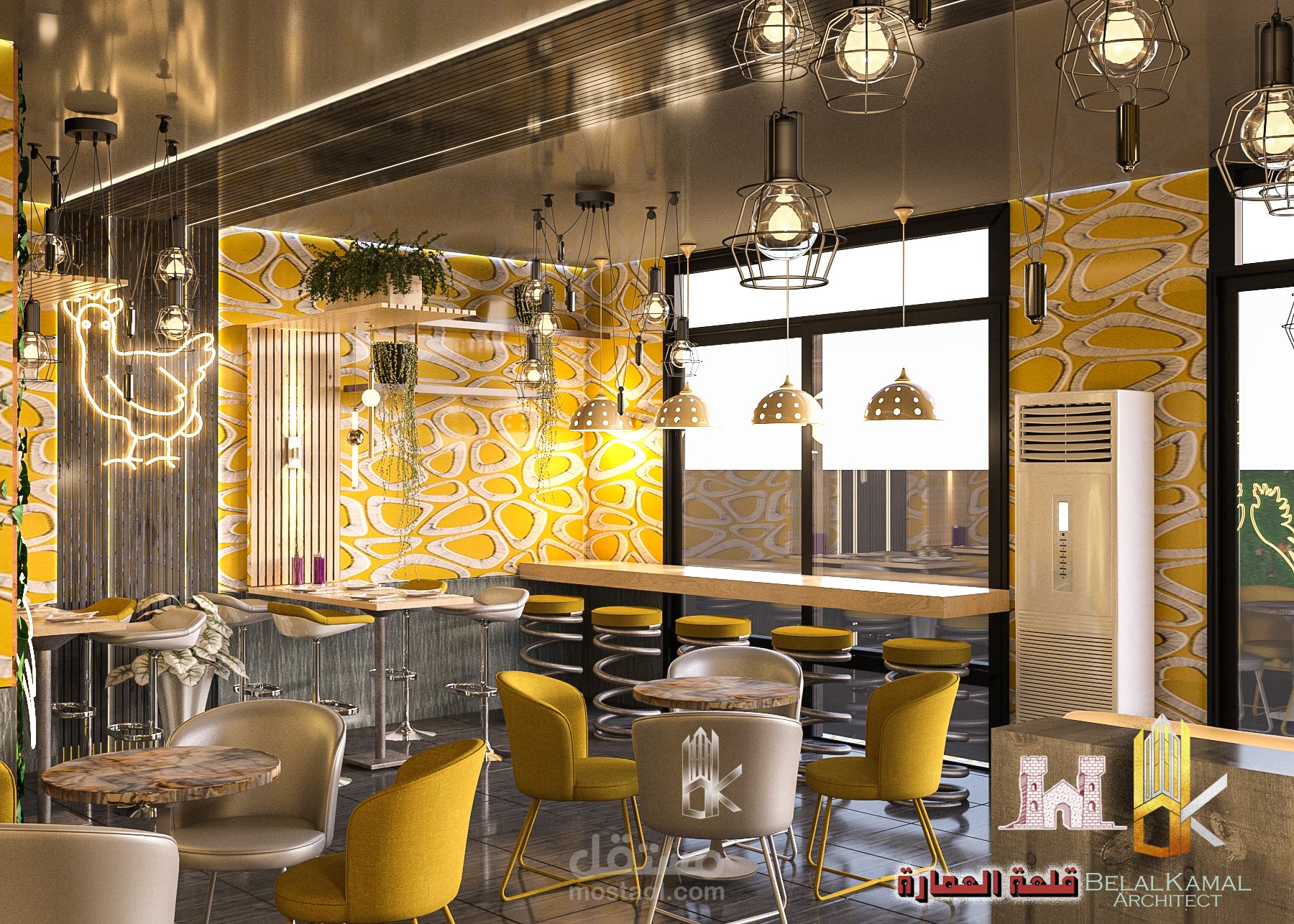 تصميم داخلي لمطعم