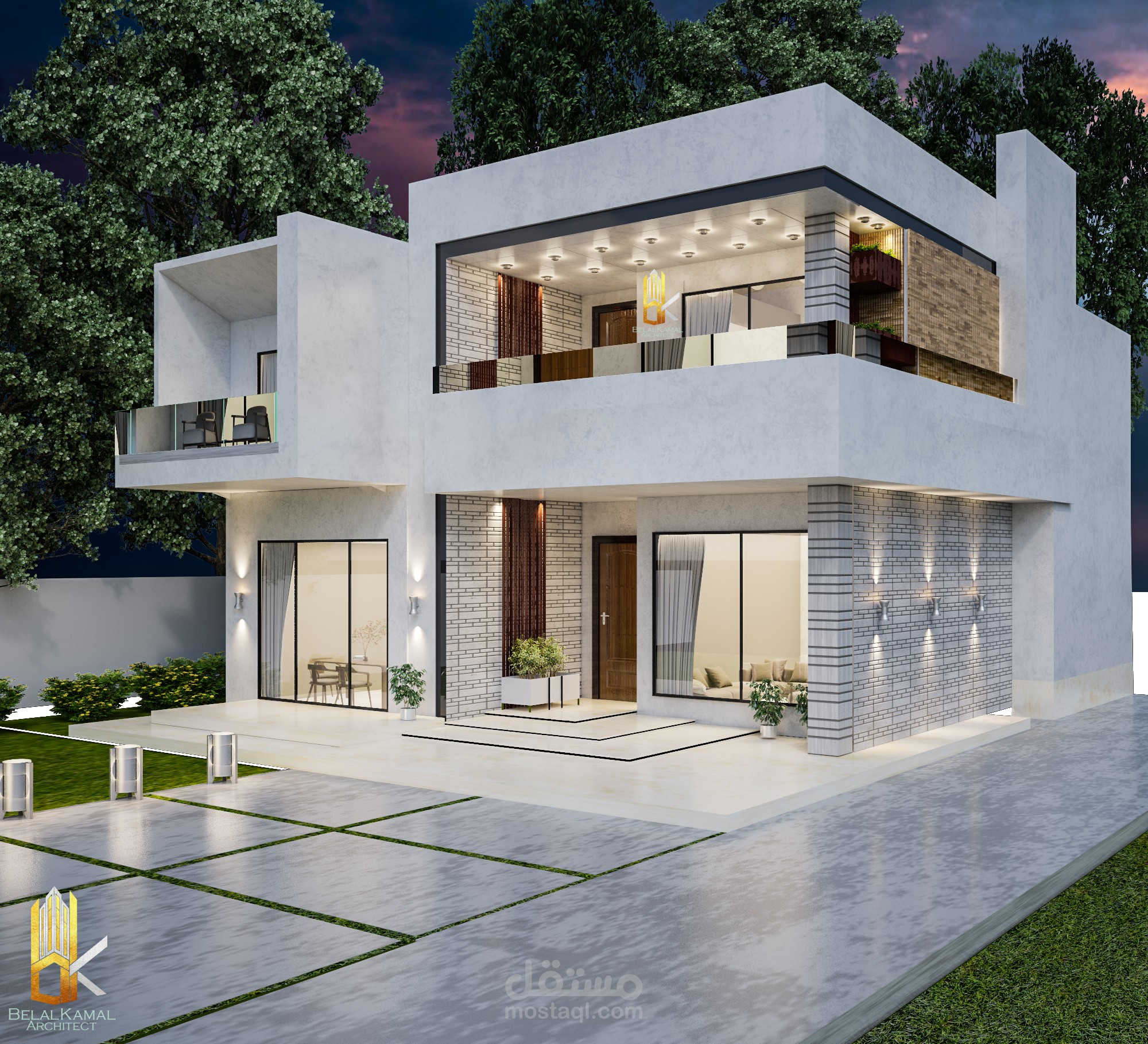 تصميم خارجي لفيلا مودرن