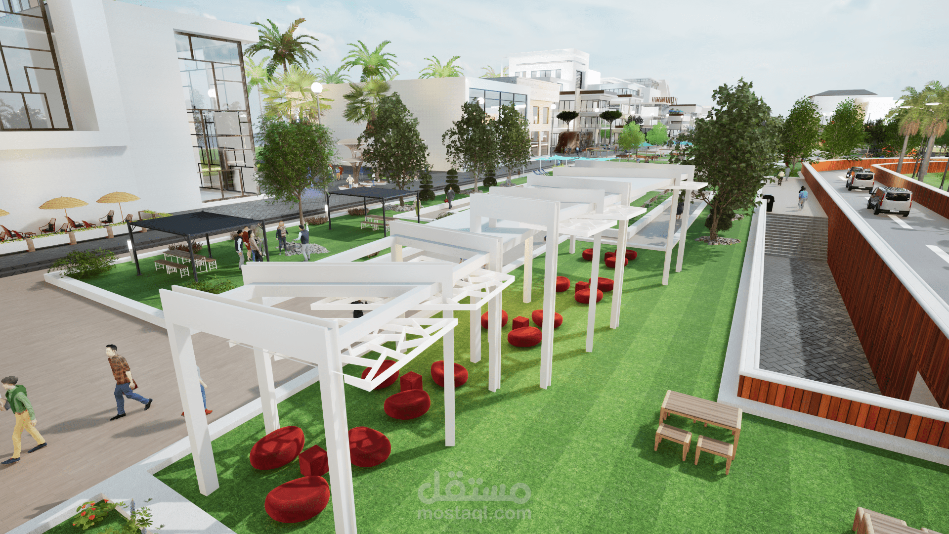 Transforming Streets into Pedestrian Malls in the City of Mafraq Using Virtual Reality