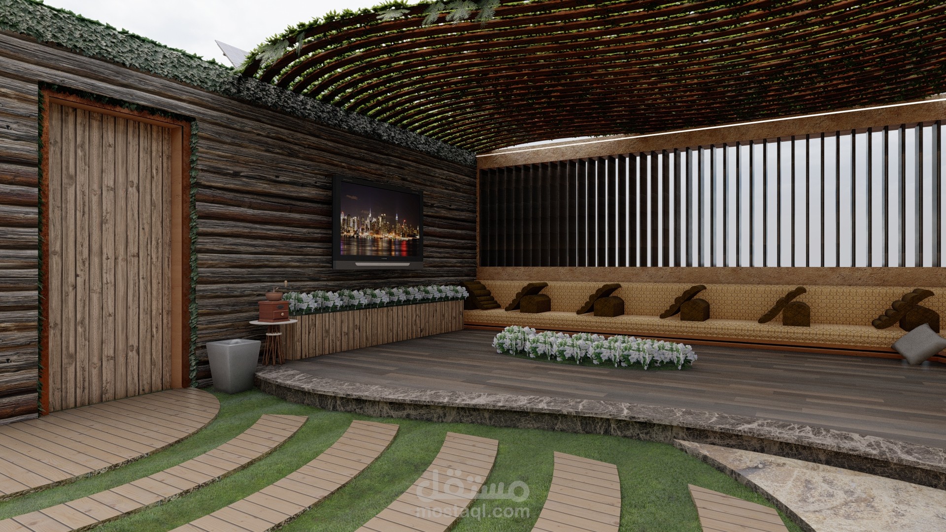 حديقة بالسطح اليمن - صنعاء - شارع الستين