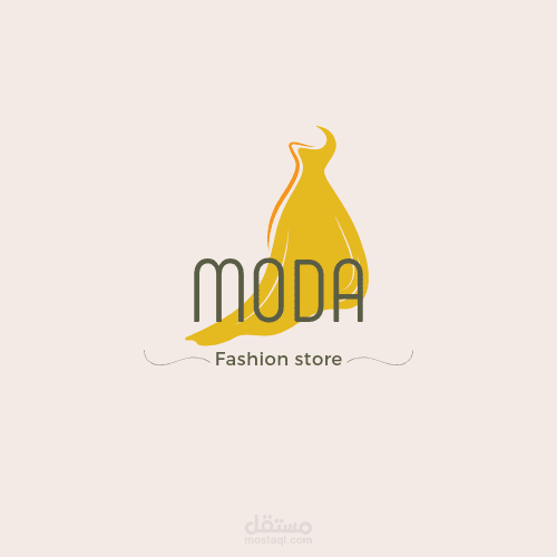 تصميم لوجو لمحل ملابس (MODA)