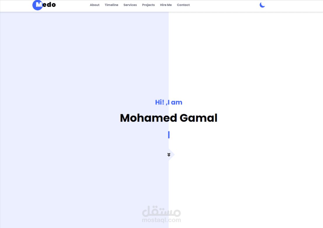 portfilio page موقع شخصي