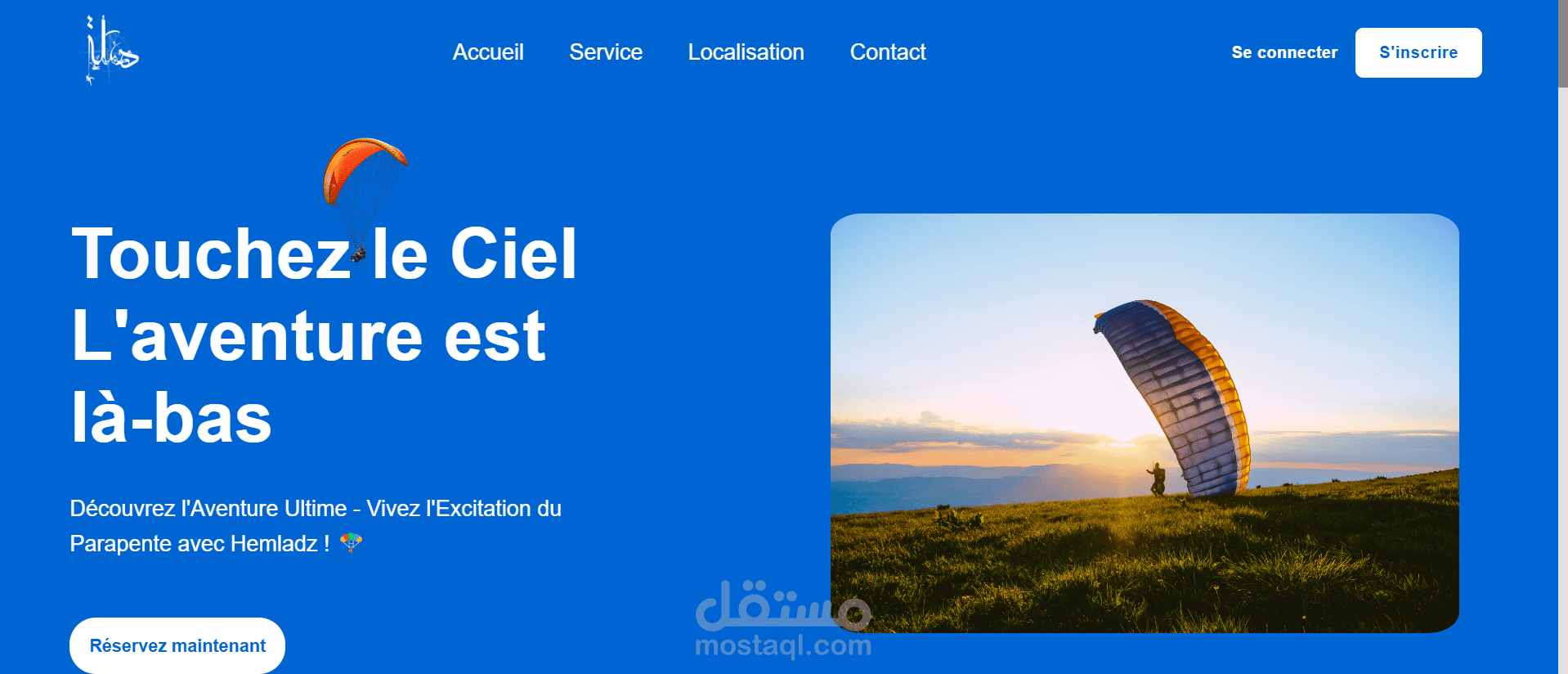 Hemla DZ paragliding reservation web application