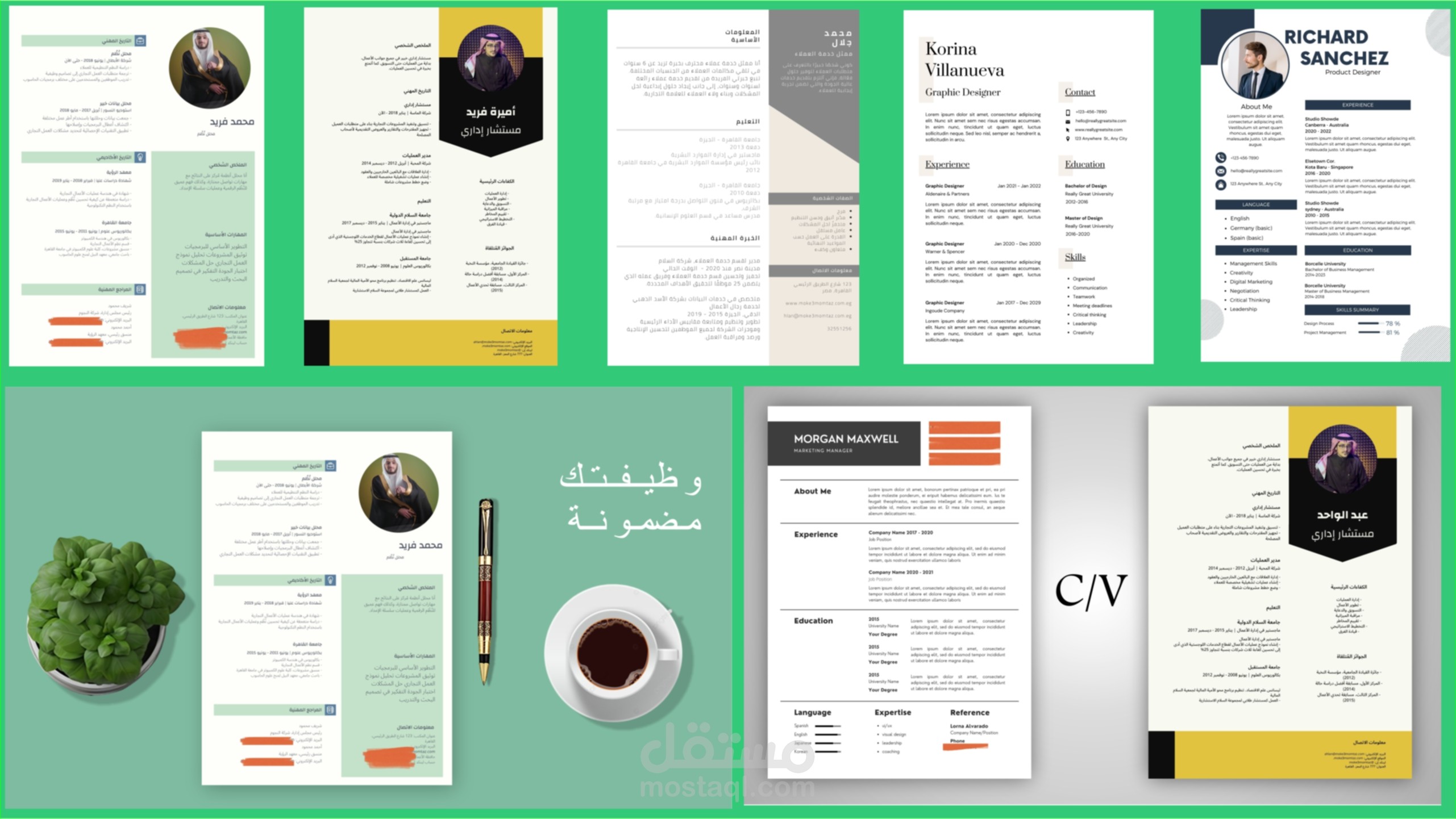CV احترافي ( سيرة ذاتية ) إبداعية