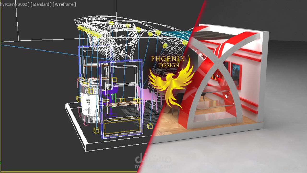 تصميم جناح معرض 3D
