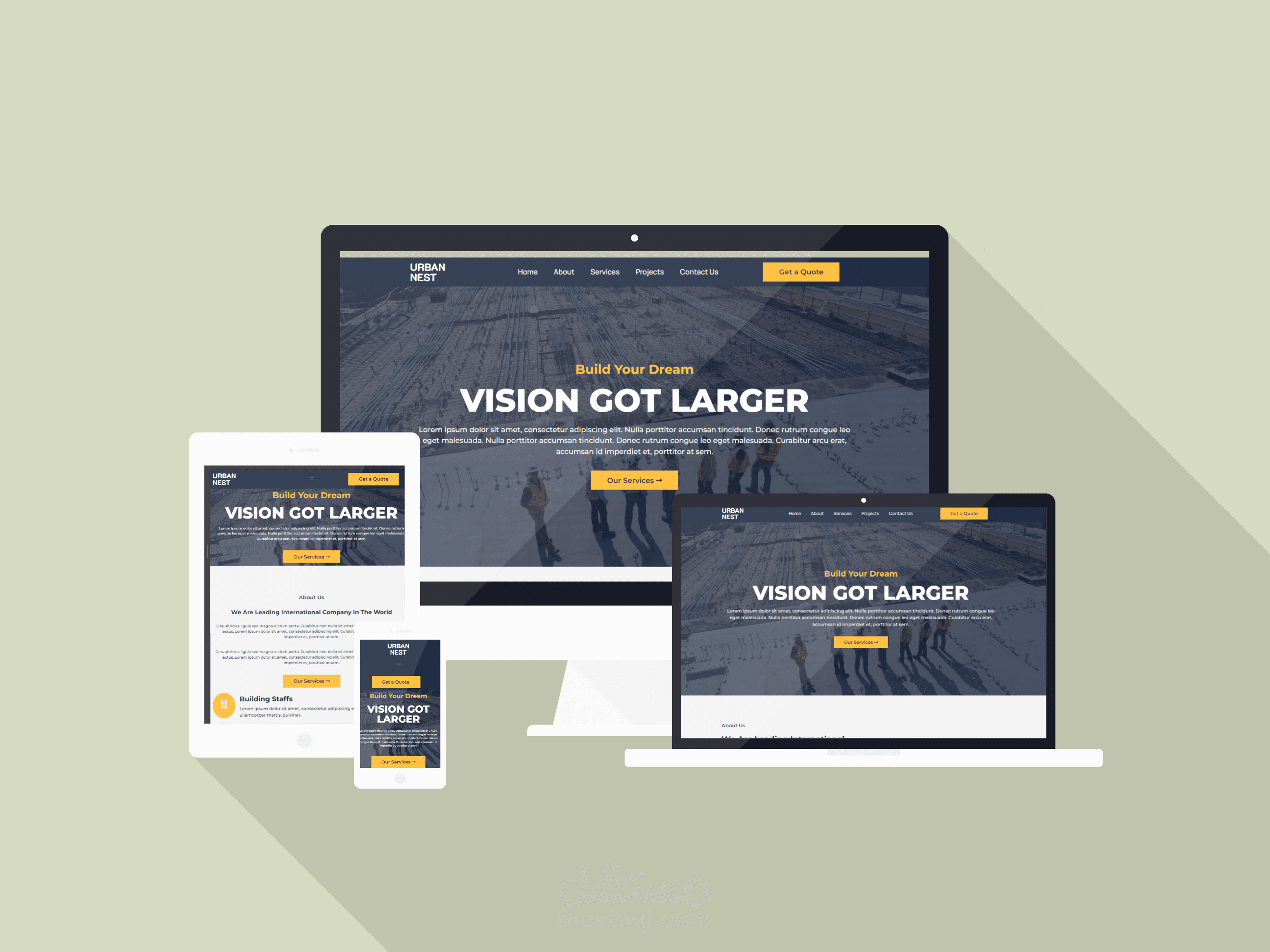 موقع لشركة بناء