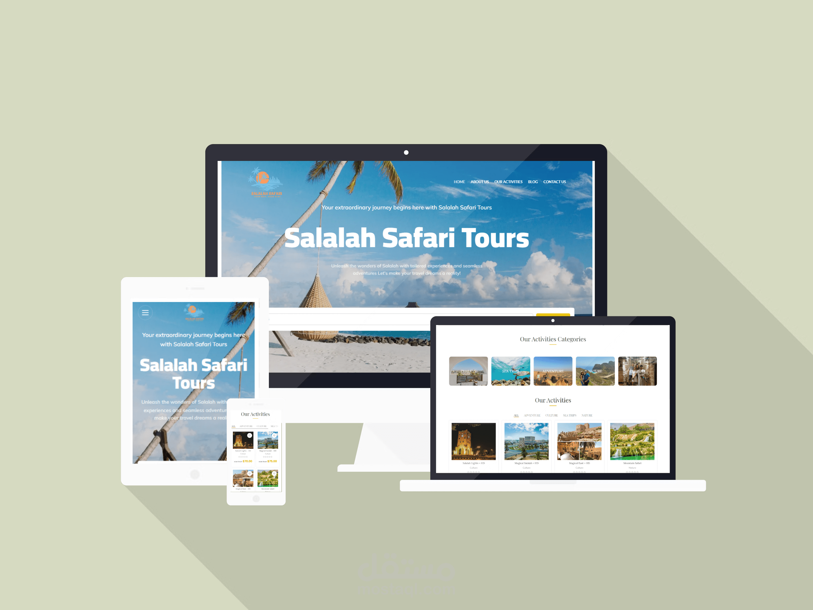 موقع لتقديم الخدمات السياحية