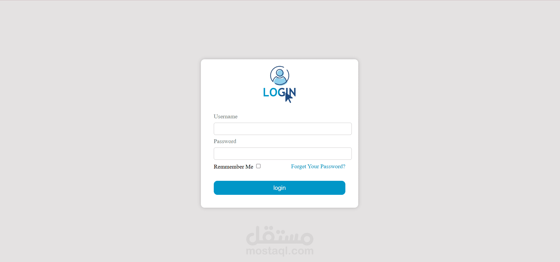 واجهة تسجيل دخول احترافية