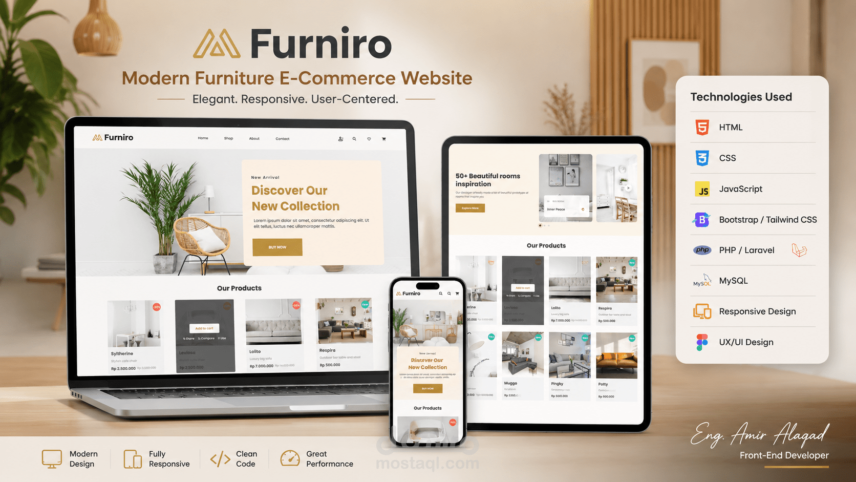 Modern Furniture E-Commerce Website Design & Development